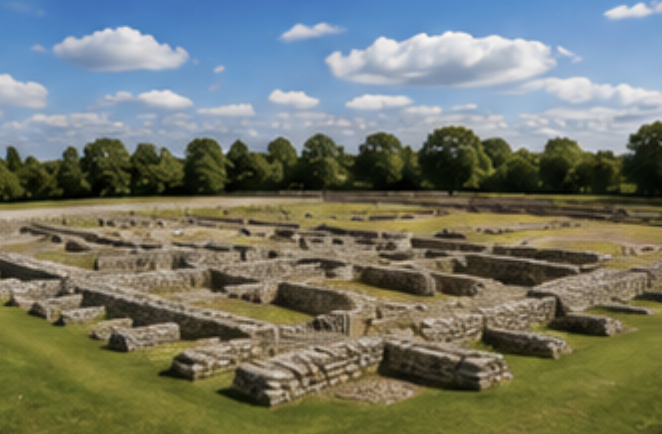 Historic ruins and open parkland near Wigston Magna, Leicestershire