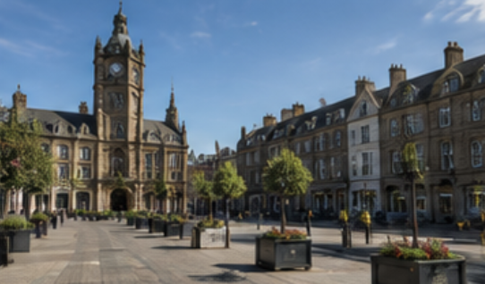 Historic town centre in Kirkcaldy, Fife