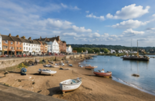 Exmouth waterfront and estuary on the East Devon coast