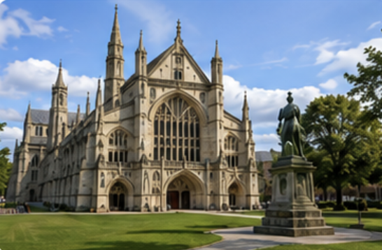 Historic Winchester Cathedral in Hampshire