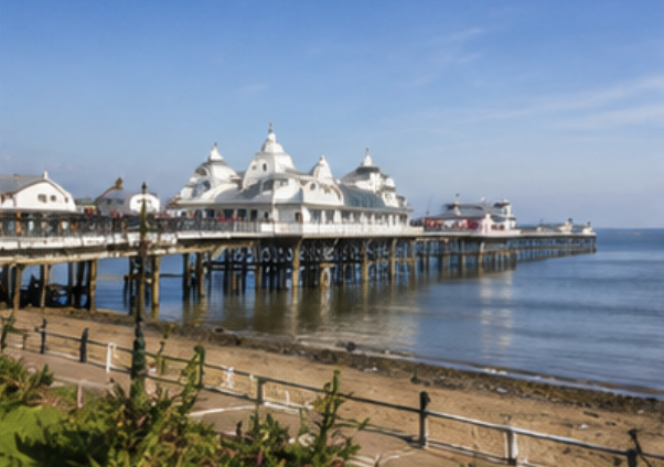 Burnham-on-Sea beach and pier on the Somerset coast