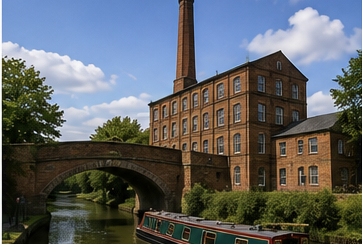 Historic canal and industrial architecture in Wednesbury, West Midlands