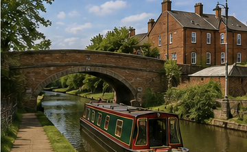 Canal and traditional architecture around Darlaston, West Midlands